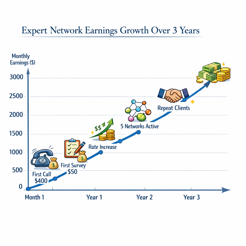 Expert Network Earnings Growth Over 3 Years